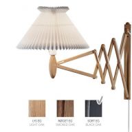 LE KLINT Sax 234-6/21 Wandlamp - Zwart eiken met standaard kap - Wit