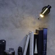 DCW Editions Biny Spot Bulb Wandlamp - Zwart - met stokje - zonder schakelaar