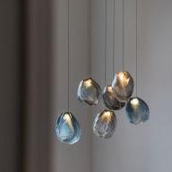 Bocci 73.1V Random Hanglamp - Blauw - 40 mm plafondkapje