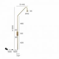 Trizo21 Austere-Wall Wandlamp - Zwart - Met stekker & dimmer