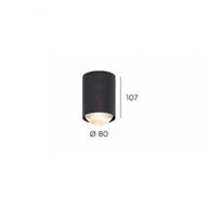 Trizo21 Bily 16 up Plafondlamp - Wit frame - Zilveren ring