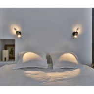 DCW Editions Biny Spot Led Wandlamp - Nikkel/zwart - met stokje - met schakelaar