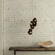 Bocci 100.1 Random Hanglamp - Grijs - 40 mm plafondkapje