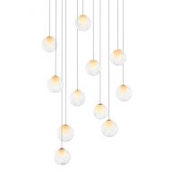 Bocci 28.11 Random Hanglamp - Transparant - Rechthoekige plafondkap