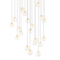 Bocci 28.20 Random Hanglamp - Transparant - Rechthoekige plafondkap