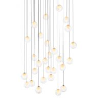 Bocci 28.28 Random Hanglamp - Transparant - Rechthoekige plafondkap