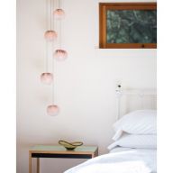 Bocci 84.26 Random Hanglamp - Roze - Vierkante plafondkap