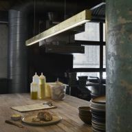 Anour I Model Cordless Hanglamp - 100 cm - Geborsteld messing