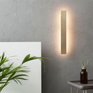 Anour Divar Wandlamp - 100 cm - Geborsteld roestvrij staal