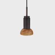 Anour Donya Onyx Moon Hanglamp - Amberkleurige kap - Gebruind koper
