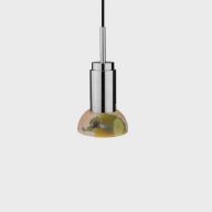 Anour Donya Onyx Moon Hanglamp - Gemixte kap - Gepolijst roestvrij staal