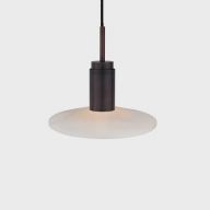 Anour Donya Onyx Solar Hanglamp - Witte kap - Gebruind koper