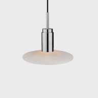 Anour Donya Onyx Solar Hanglamp - Witte kap - Gepolijst roestvrij staal