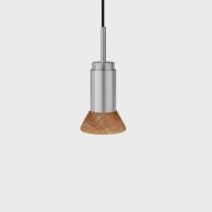 Anour Donya Onyx Trapeze Hanglamp - Amberkleurige kap - Geborsteld roestvrij staal