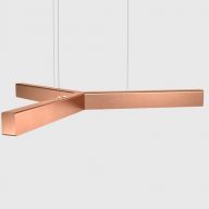 Anour Y Model Hanglamp - Geborsteld koper