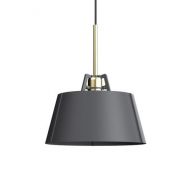 Tonone Bella Hanglamp - Donkergrijs - Messing