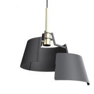 Tonone Bella Hanglamp - Donkergrijs - Messing