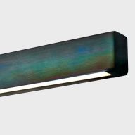 Anour I Model Wandlamp - 100 cm - Donker opaal chroom