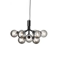 Nuura Apiales 9 Kroonluchter - Zwart - Gerookt glas