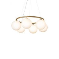 Nuura Miira 6 Circular Hanglamp - Messing - Opaal
