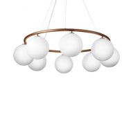 Nuura Miira 8 Circular Hanglamp - Brons - Opaal