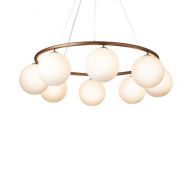 Nuura Miira 8 Circular Hanglamp - Brons - Opaal