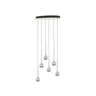 Grau Falling Sun Chandelier 6 - Gepolijst