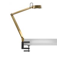 Light-Point Dark T1 Tafellamp met tafelklem - Messing 