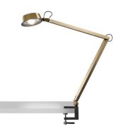 Light-Point Dark T2 Tafellamp met tafelklem - Messing 