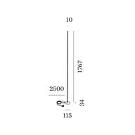 Wever Ducre Finlin 1.0 Vloerlamp - Zwart - 2700K