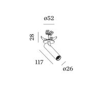 Wever Ducre Match Ceiling Rec 1.0 Inbouwspot - 2700K - Brons
