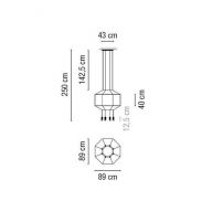 Vibia Wireflow Kroonluchter 0301 - Zwart