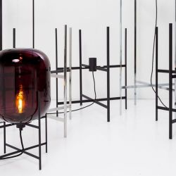 Pulpo Oda Medium Vloerlamp - Aubergine - Chroom