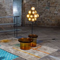 Pulpo Stellar Grape Big Vloerlamp - Transparant - Champagne