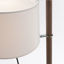 Santa & Cole TMM Vloerlamp - Walnoot - Wit