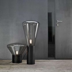 Brokis Muffin Small Tafellamp - Eiken - Rookgrijs