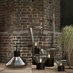 Brokis Muffin Small Tafellamp - Zwart - Rookgrijs