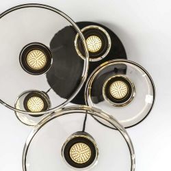 Brokis Shadows Hanglamp Set Ring - Zwart - Glanzend zwart