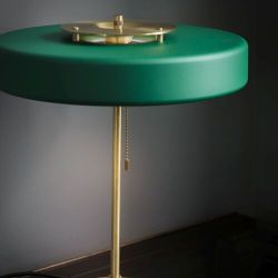 Bert Frank Revolve Tafellamp - Messing - Blauw