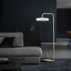 Bert Frank Revolve Vloerlamp - Messing - Blauw