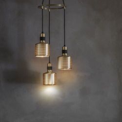 Bert Frank Riddle Cluster 3 Hanglamp - Messing - Zwart 