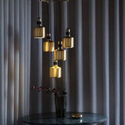 Bert Frank Riddle Cluster 5 Hanglamp - Messing - Zwart 