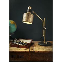 Bert Frank Riddle Single Tafellamp - Messing - Zwart 