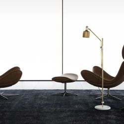 Bert Frank Riddle Single Vloerlamp - Messing - Zwart 