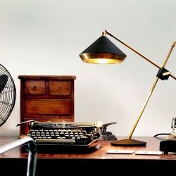 Bert Frank Shear Tafellamp - Messing - Zwart 