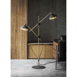 Bert Frank Shear Vloerlamp - Messing - Zwart 