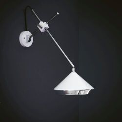 Bert Frank Shear Wandlamp - Messing - Wit 