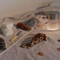 Flos Last Order Tafellamp - Gestreept - Roestvrij staal