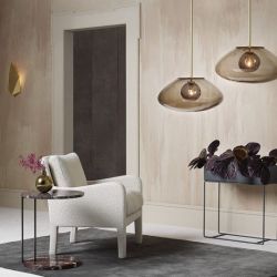 CTO Lighting Petra Large Hanglamp - Messing - Rookgrijs