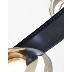 Bomma Dew Drops Hanglamp - Zwart leder